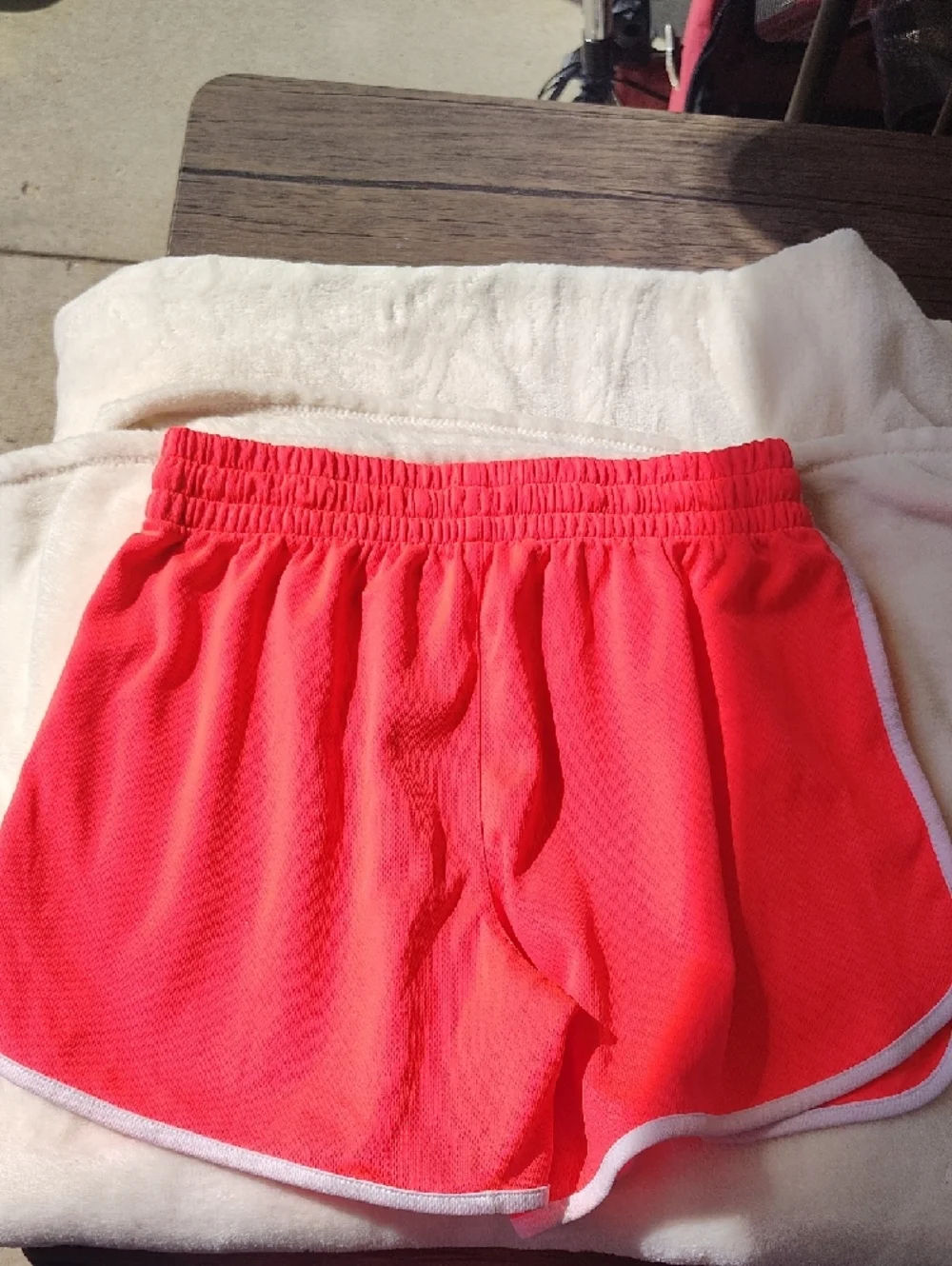 Zone Pro Neon Coral‎ Pink Athletic Dolphin Shorts Mesh Running Gym Women M